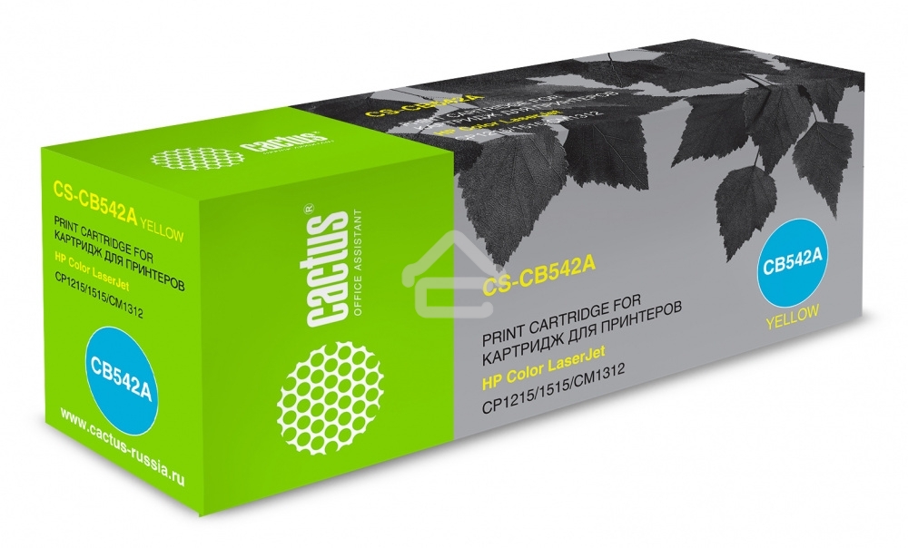 Картридж лазерный Cactus CS-CB542A желтый (1400 стр.) для HP Color LaserJet CP1215/1515/CM1312