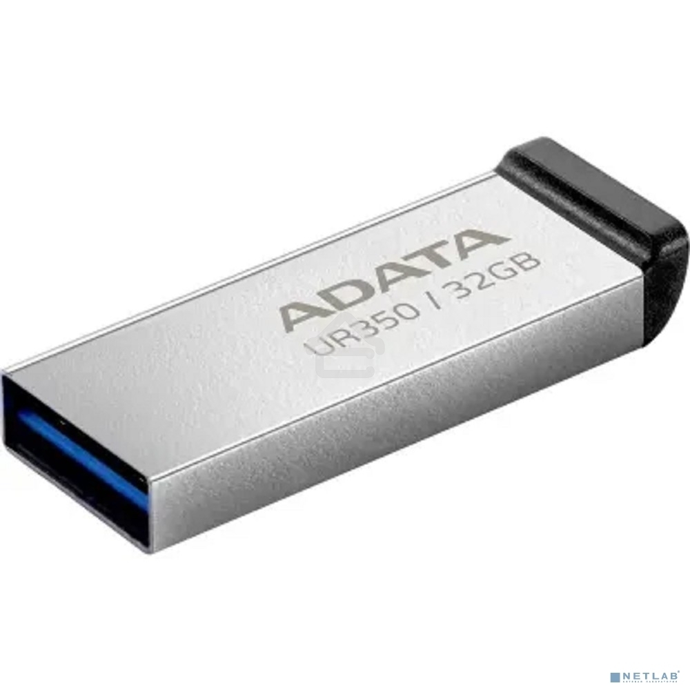Флешка USB ADATA UR350 (UR350-32G-RSR/BK), 32Gb, USB 3.2, R/W 100/15, серебристый/черный