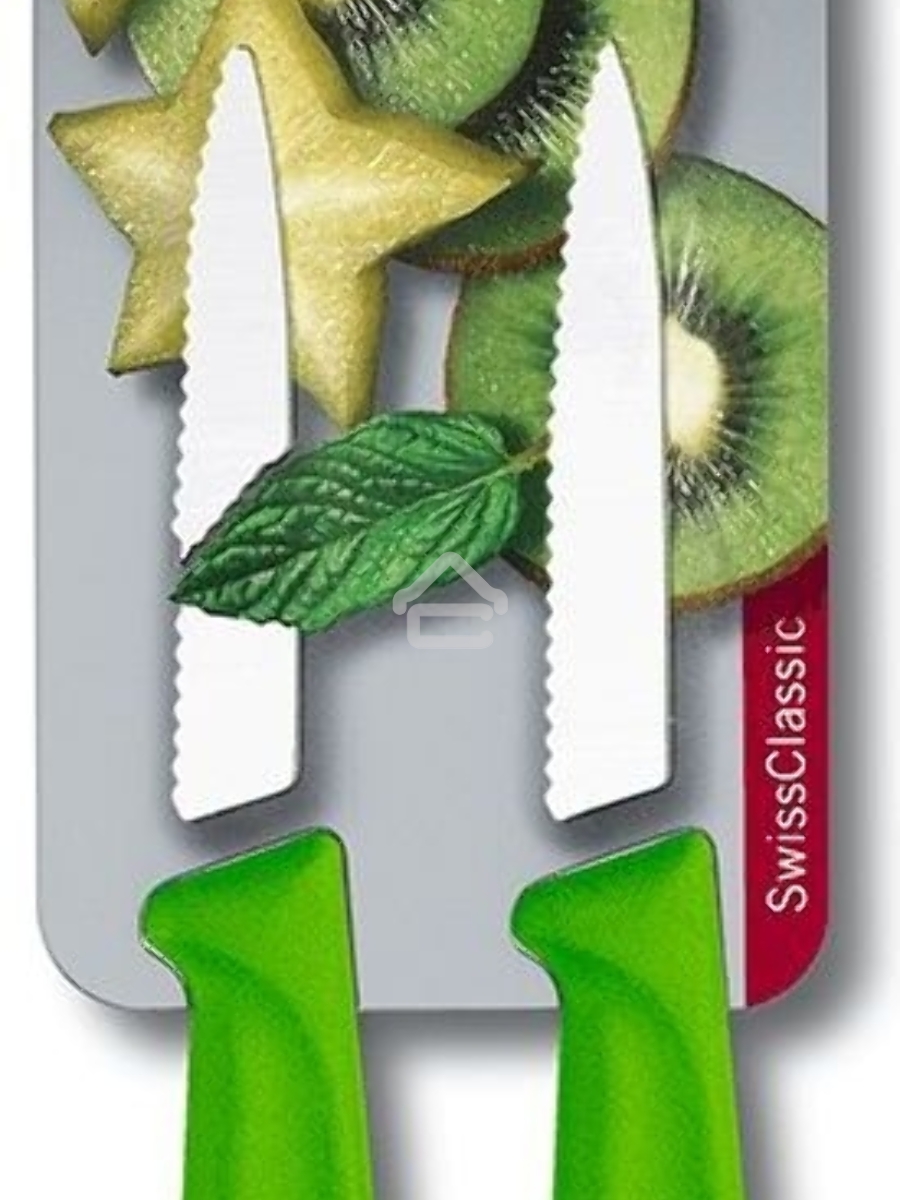 Набор ножей кухон. Victorinox Swiss Classic (6.7636.L114B) компл.:2шт салатовый блистер