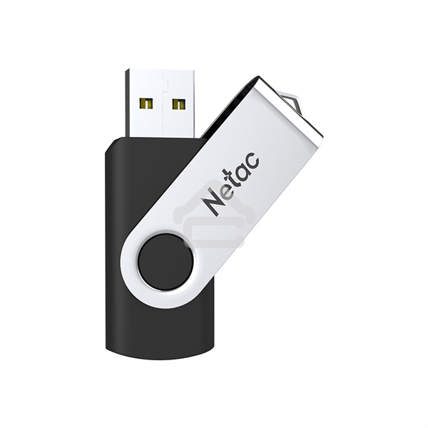 Флешка USB Netac U505 (NT03U505N-128G-30BK), 128Gb, USB 3.0, R/W 110/45, черный/серебристый