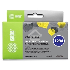 Картридж струйный Cactus CS-EPT1294 (T1294) желтый (10 мл) для Epson Stylus Office B42/BX305/BX305F/BX320/BX525/BX625/SX420/SX425