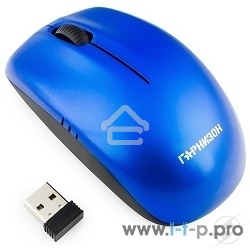 Мышь беспроводная Гарнизон GMW-400B синий, 1200 dpi, радиоканал, USB, кнопки - 3