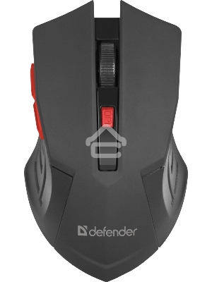Мышь беспроводная Defender Accura MM-275 красный, 1600 dpi, радиоканал, USB, кнопки - 6