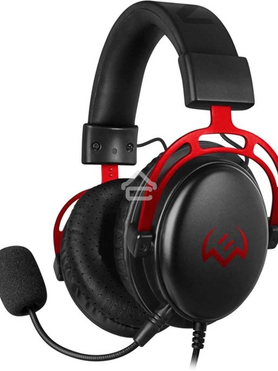 Игровые наушники SVEN AP-G1000MV с микрофоном черно-красные (mini jack O 3,5 мм (4 pin), 50 мм)