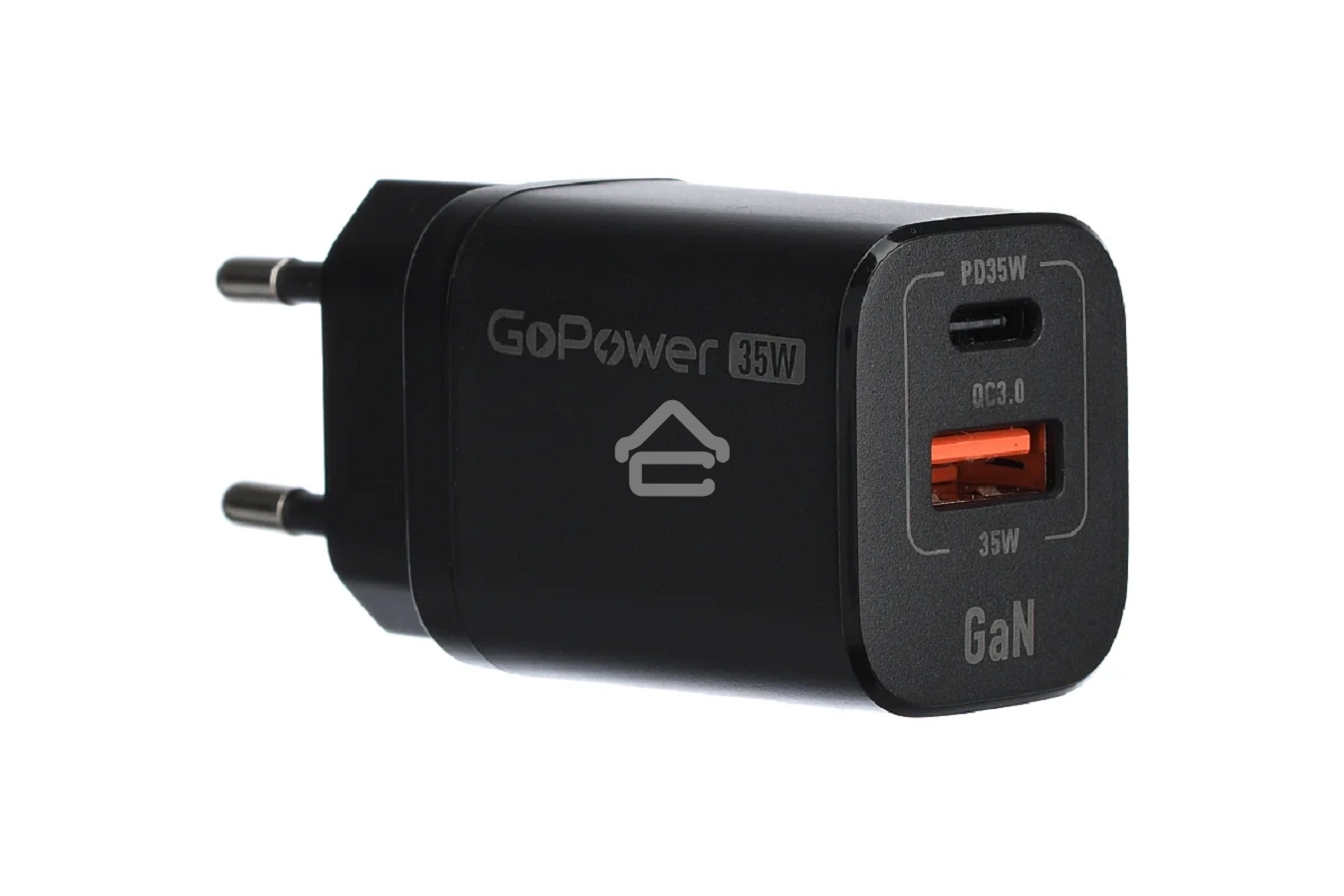 Зарядное устройство GOPOWER 1USB+1TYPE-C 35W QC3.0 00-00028403 черный