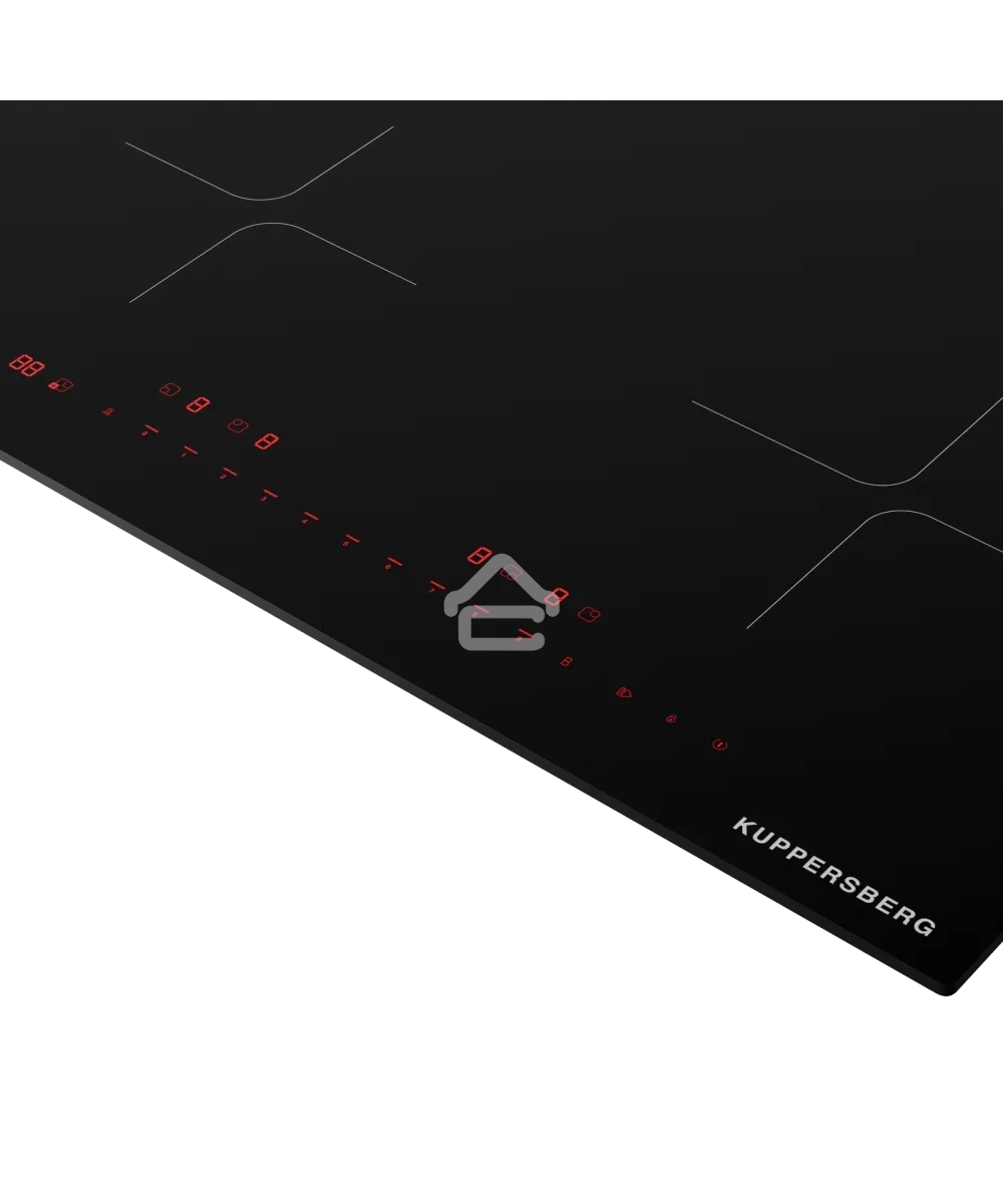 Варочная поверхность Kuppersberg ICI 605, индукционная, inverter, High-Tech, 60 см, пауза, таймер, блокировка панели управления, автоматическое отключение, бустер, 9 уровней мощности, прямые края, индикация остаточного тепла, сенсорное управление/invisibl