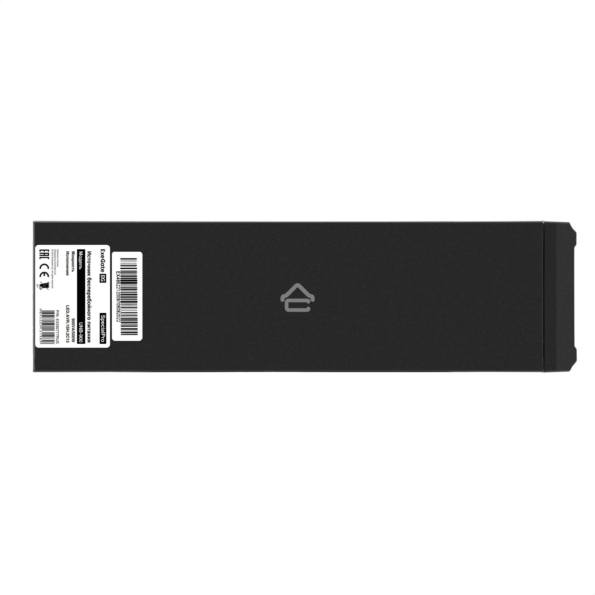 Источник бесперебойного питания ExeGate SpecialPro UNB-900.LED.AVR.1SH.2C13 <900VA/500W, LED, AVR,1*Schuko+2*C13, металлический корпус, Black>