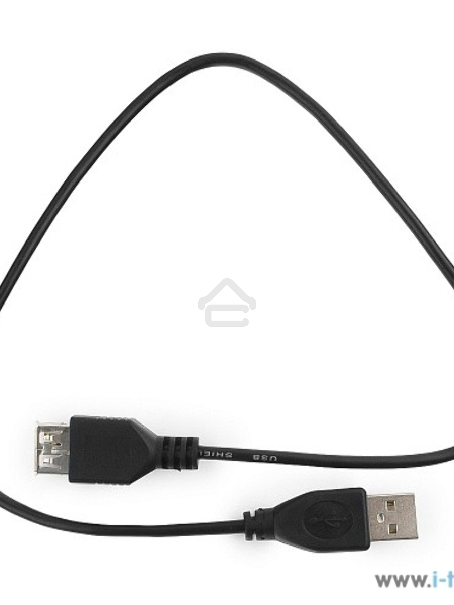 Кабель удлинительГарнизонUSB 2.0, AM/AF, 0.5м, пакет (GCC-USB2-AMAF-0.5M)