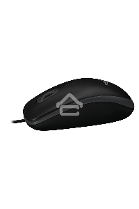 Мышь проводная Logitech B100 черный, 1000 dpi, USB, кнопки - 3