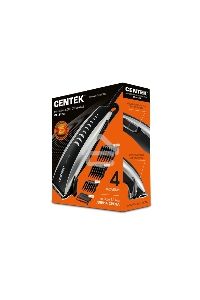 Машинка для стрижки Centek CT-2123 (черный/серебро) 10Вт, стальные лезвия, прорезиненный корпус