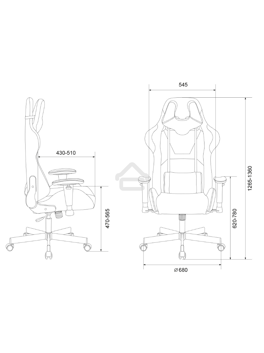 Кресло игровое Бюрократ VIKING KNIGHT LT20 FABRIC черный крестовина металл/пластик