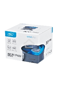 Кулер для процессора DEEPCOOL THETA 31 PWM черный/синий, 92 мм, алюминий/медь, 2400 об/мин, 32.5 дБ, 4 pin, 95 Вт, 60 мм