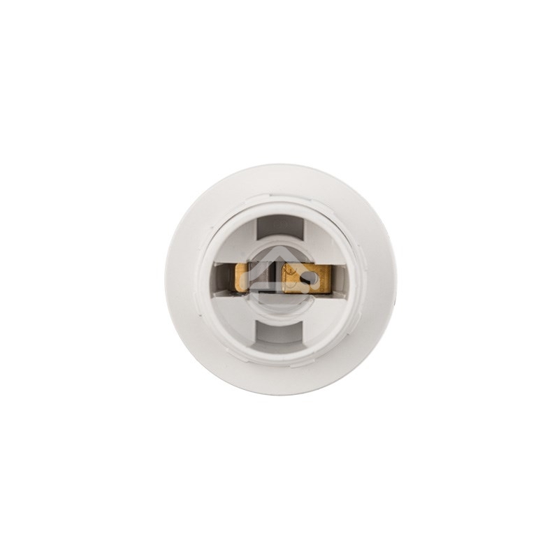 Патрон пластиковый термостойкий с кольцом Е14 белый c этикеткой Rexant