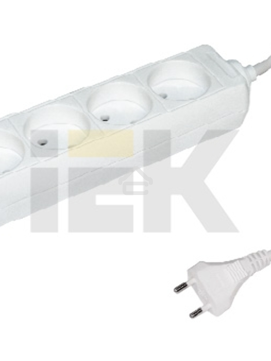 Удлинитель 4х3м без заземл. 10А IP20 У4 2P ИЭК WYP10-06-04-03-N