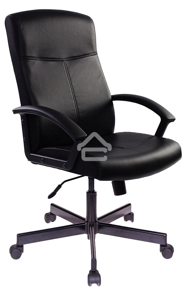 Кресло руководителя Бюрократ DOMINUS-BL черный, искусственная кожа, крестовина металл