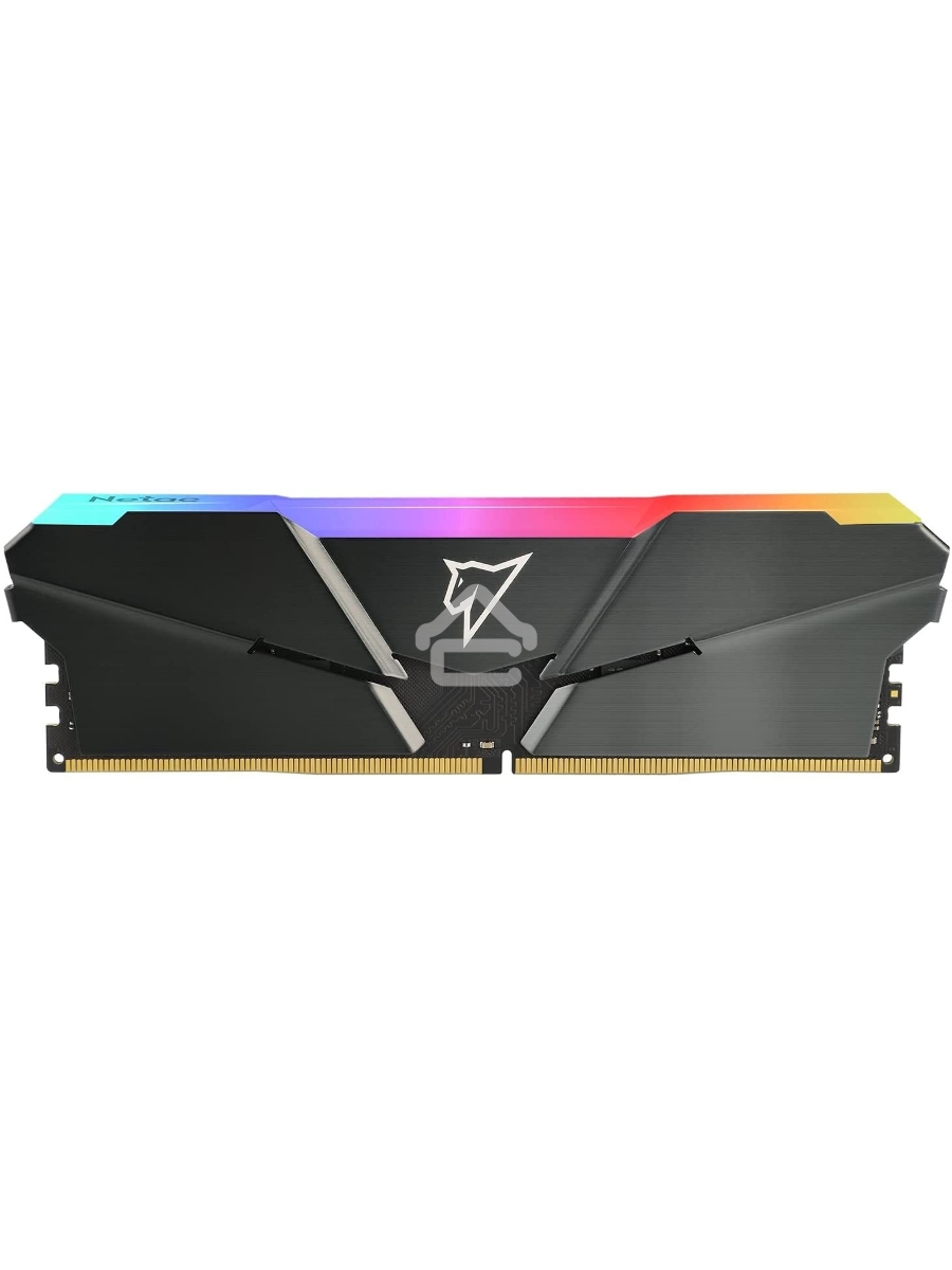 Оперативная память NETAC Shadow, DDR4, 16GB (1x16GB), 3200MHz, CL16, DIMM, с радиатором, RGB, серый