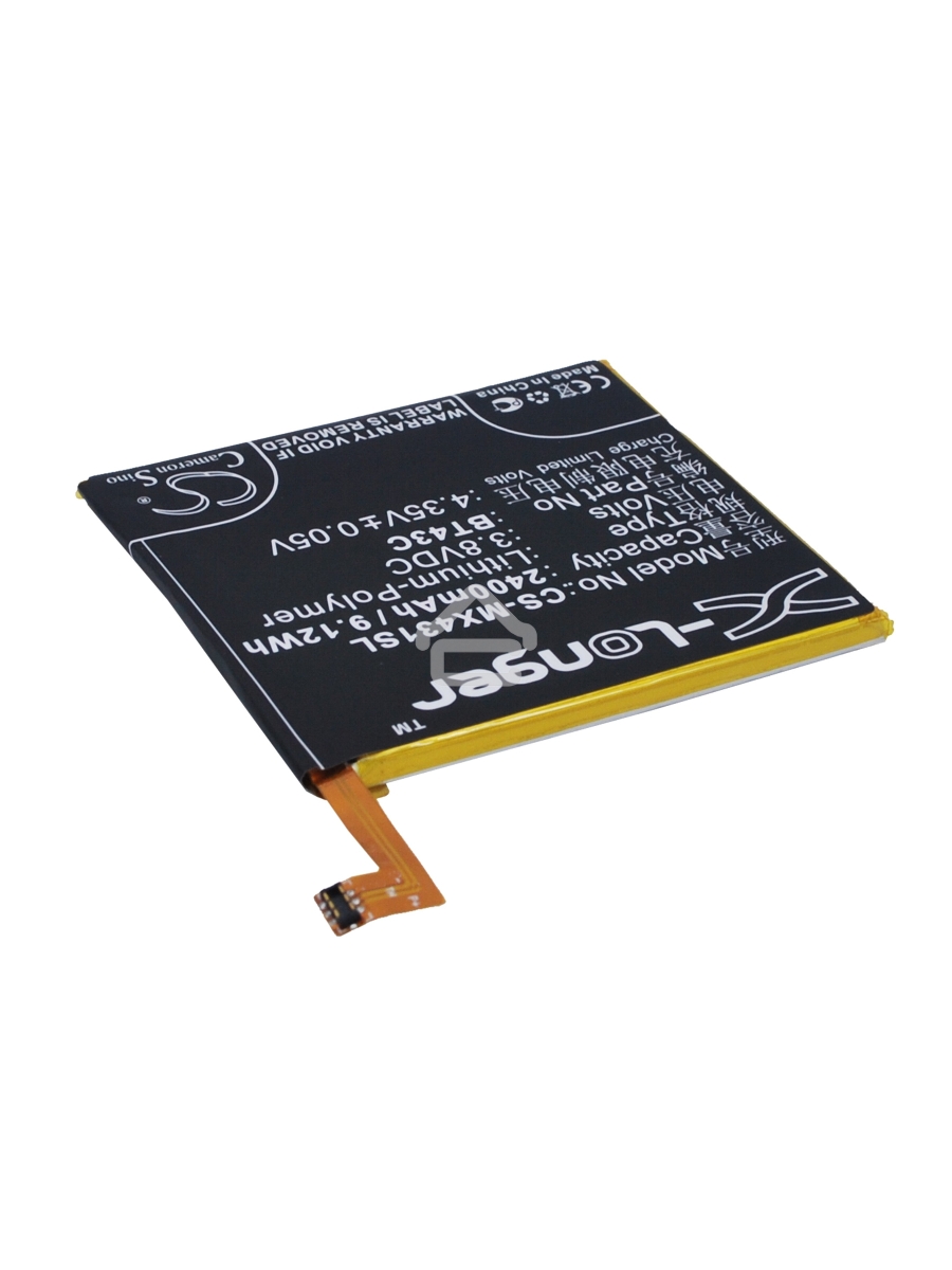 Аккумулятор CameronSinoCS-MX431SL BT43C для Meizu M2 mini 3.8V / 2400mAh / 9.12Wh