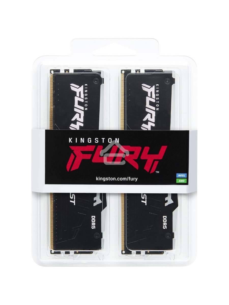 Оперативная память Kingston Fury Beast Expo, DDR5, 16GB (2x8GB), 5200MHz, CL36, DIMM, с радиаторами, RGB, черный