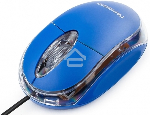 Мышь проводная Гарнизон GM-100B синий, 1000 dpi, USB, кнопки - 3