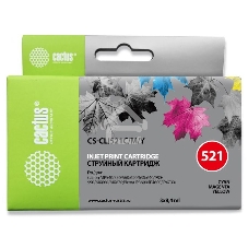 Картридж струйный Cactus CS-CLI521C/M/Y трехцветный (3 x 8,4 мл) для Canon Pixma iP3600/iP4600/iP4700/MP540/MP550/MP560/MP620/MP630/MP640/MP980/MP990/MX860/MX870
