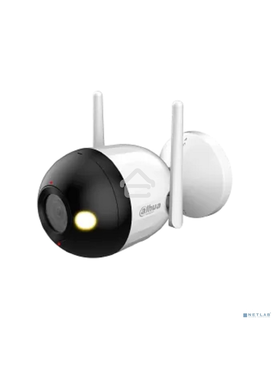 Уличная цилиндрическая IP-видеокамера DAHUA DH-IPC-F4CP-PV-0280B Smart Dual Light 4Мп, 1/3” CMOS, объектив 2.8мм, видеоаналитика, ИК 30м, LED 30м, микрофон, динамик, Wi-Fi 2.4ГГц, IP67, металл пластик