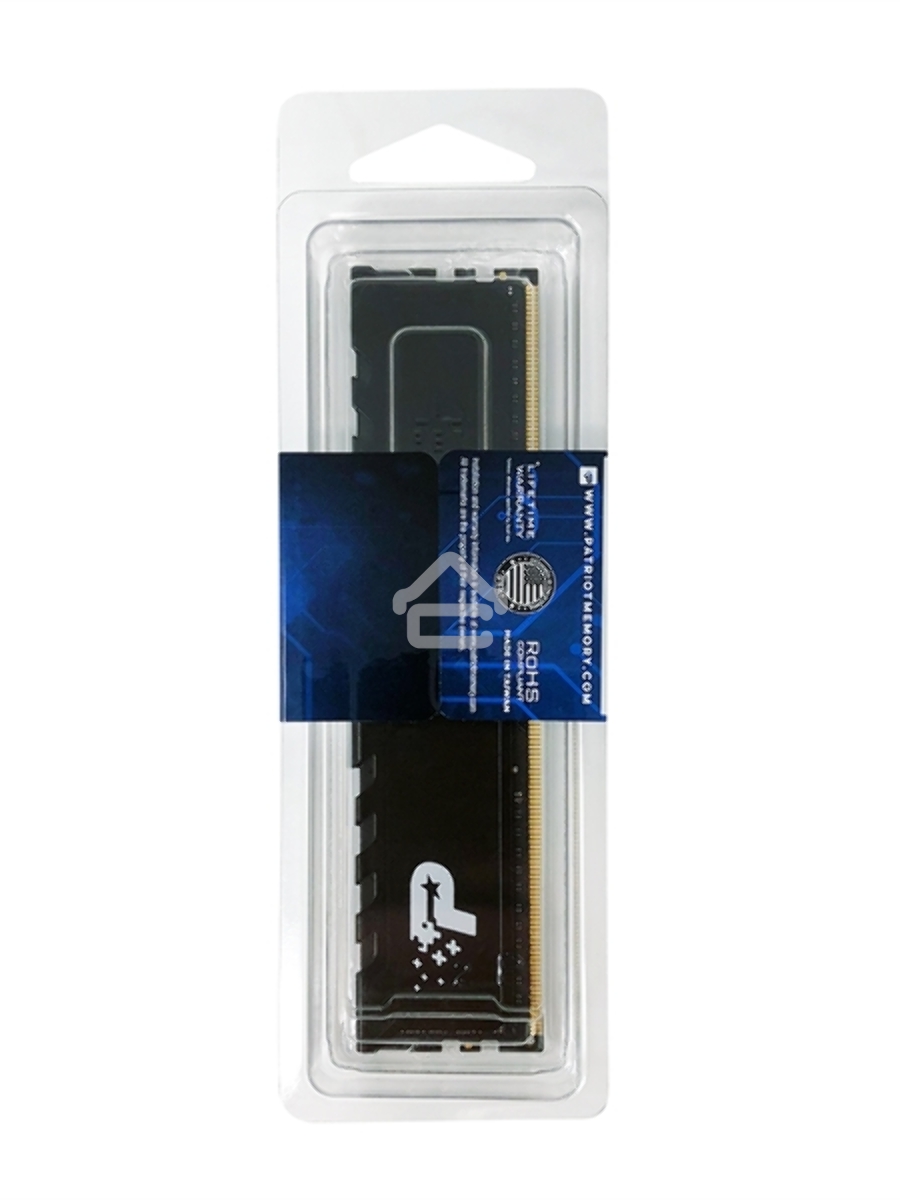 Оперативная память Patriot Signature Premium, DDR4, 16GB (1x16 GB), 3200 MHz, CL22, DIMM, радиатор, чёрный
