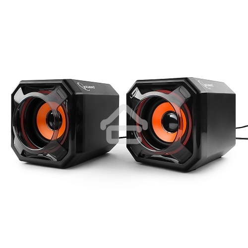 Акустич. система 2.0 Gembird SPK-405, пассив. излучатели, черный, 5 Вт, рег. громкости USB-питание					