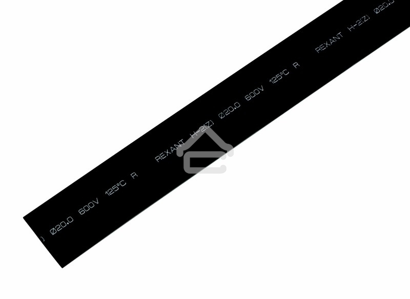 Трубка термоусадочная 20.0/10.0 1м черный Rexant 22-0008