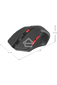 Мышь беспроводная Defender Accura MM-275 красный, 1600 dpi, радиоканал, USB, кнопки - 6