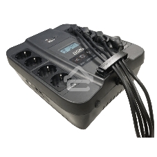 Источник бесперебойного питания Powercom Back-UPS SPIDER, Line-Interactive, LCD, AVR, 900VA/540W, Schuko, USB, black (1456263)