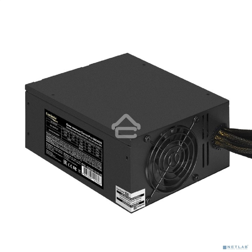 Блок питания серверный 900W ExeGate ServerPRO-900ADS (ATX, APFC, КПД 82% (80 PLUS), 2x8см fans, 24pin, 2x(4+4)