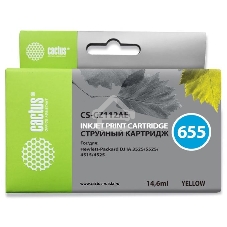 Картридж струйный Cactus CS-CZ112AE №655 желтый (14,6 мл) для HP DJ IA 3525/5525/4515/4525