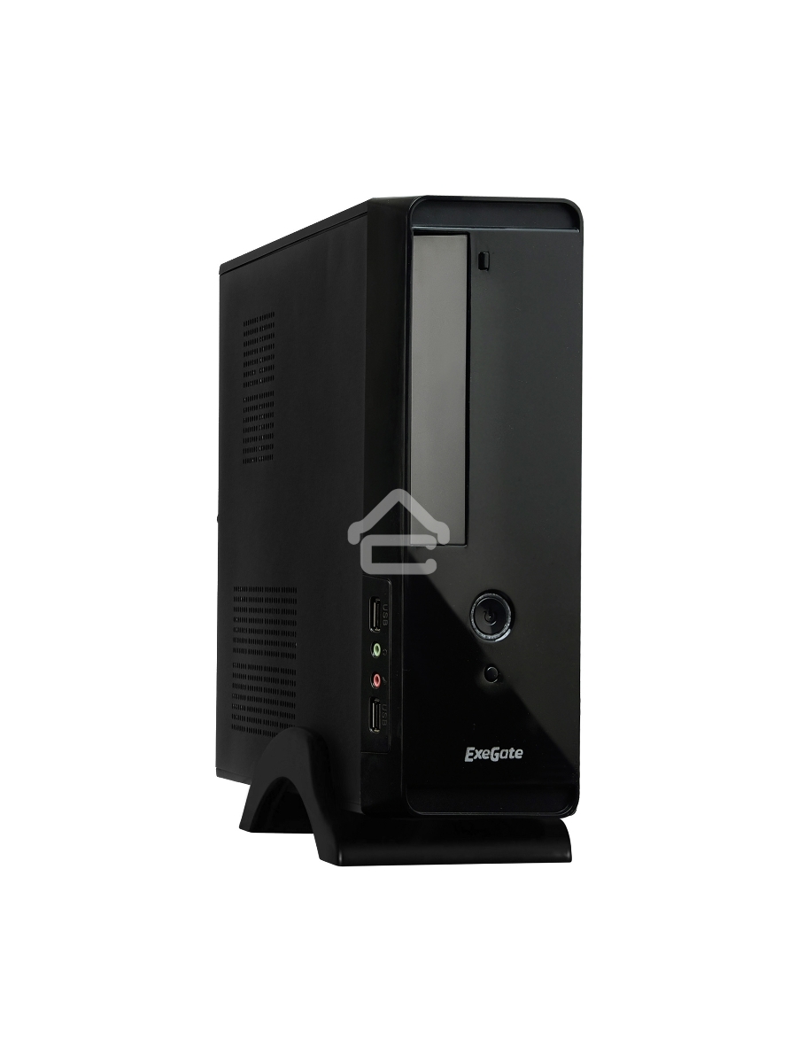 Компьютерный корпус MiniITX Exegate MI-209 Black, miniITX/mATX, <M350, 80mm>, 2*USB, Audio