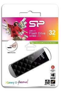 Флеш диск Silicon Power 32Gb Ultima U03 SP032GBUF2U03V1K USB2.0 черный