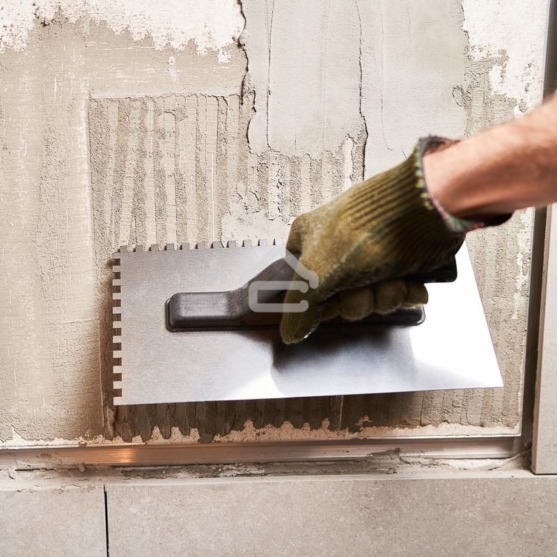 Гладилка нержавеющая 130х270 мм, зуб 6х6 мм, пластиковая ручка Rexant