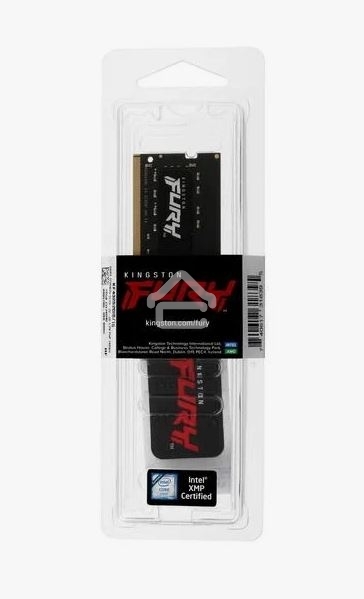 Оперативная память Kingston Fury Impact, DDR4, 16GB (1x16GB), 3200MHz, CL20, SO-DIMM