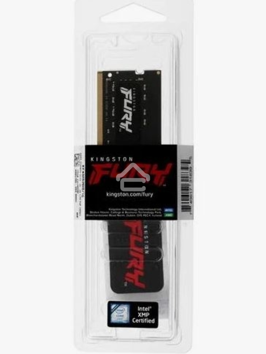 Оперативная память Kingston Fury Impact, DDR4, 16GB (1x16GB), 3200MHz, CL20, SO-DIMM
