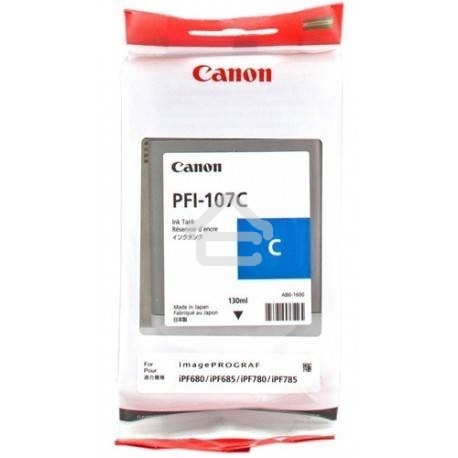 Картридж струйный Canon PFI-107C (6706B001) голубой (130 мл) для Canon iP F680/685/780/785
