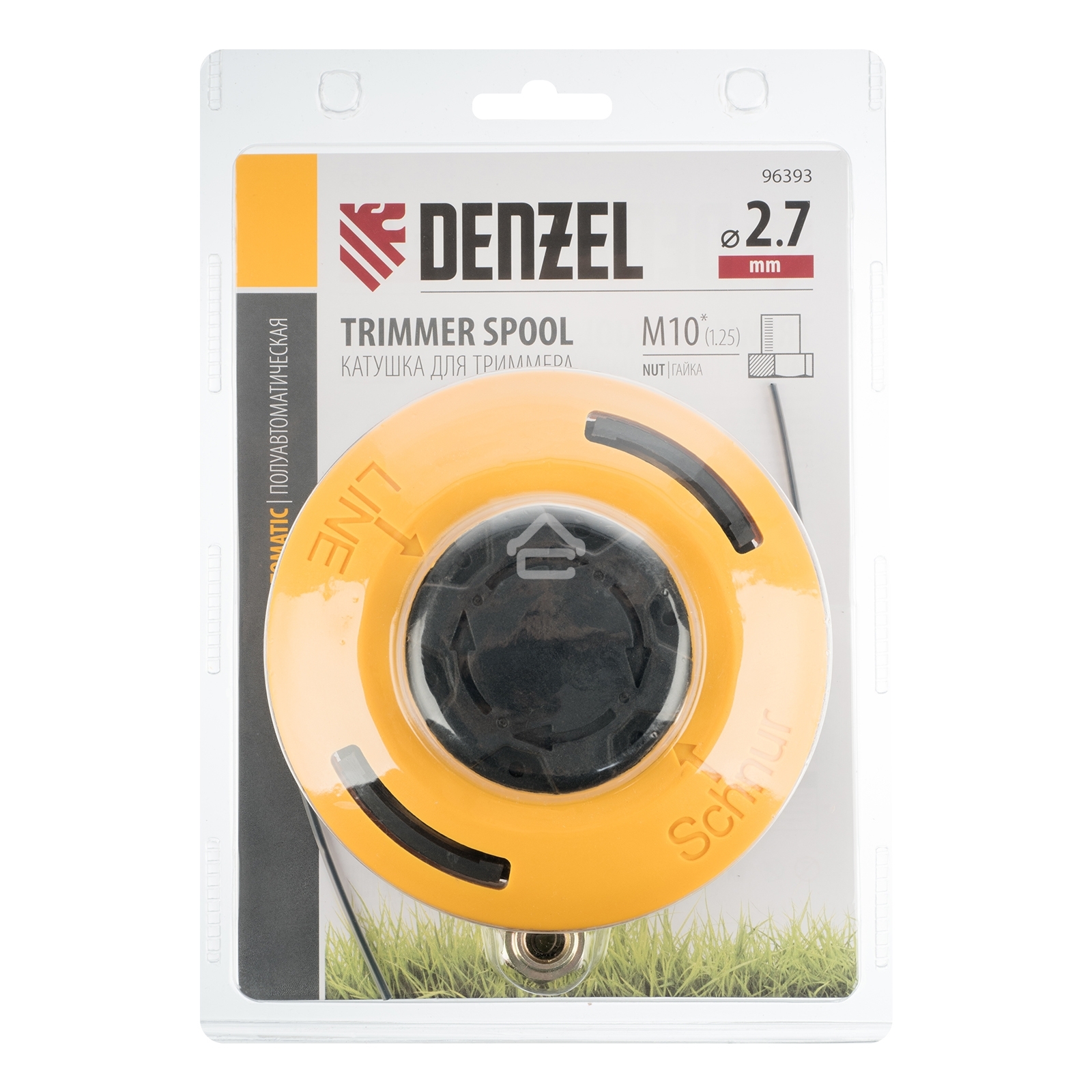 Катушка триммера Denzel полуавтомат. гайка М10х1,25L; гайка М10х1L; гайка М12х1,5L