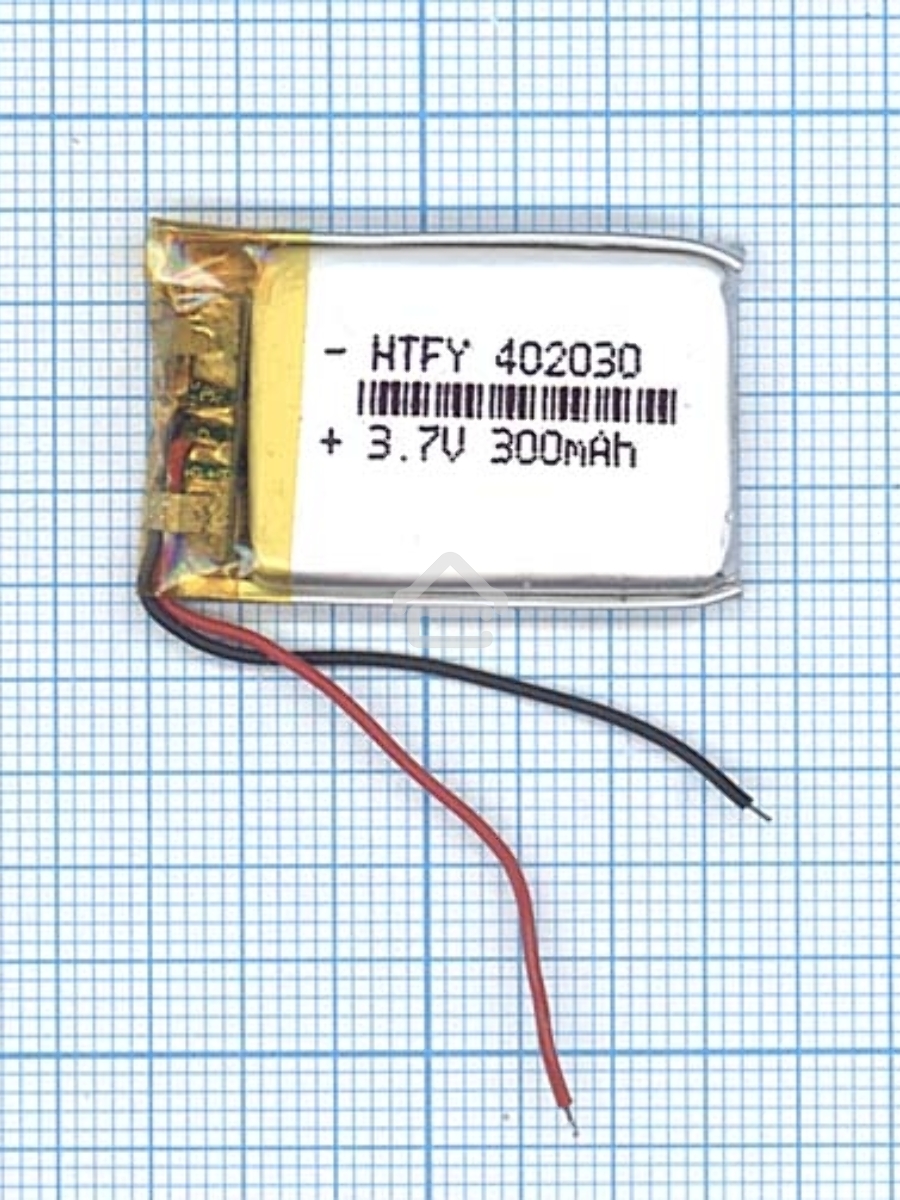 Аккумулятор Li-Pol (батарея) 4*20*30мм 2pin 3.7V/300mAh