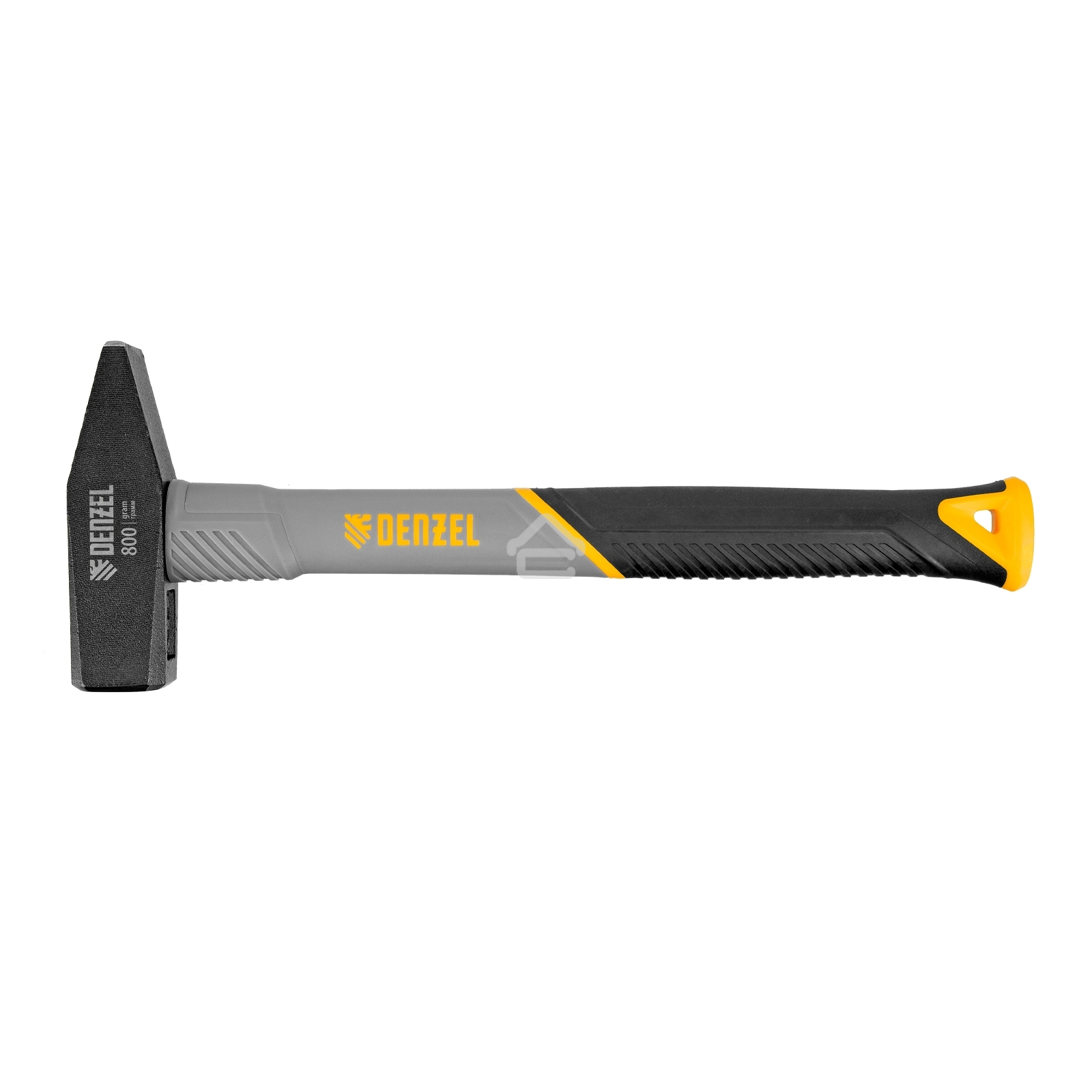 Молоток слесарный Denzel 800 г, кованый, фибергласовая рукоятка c TPR покрытием