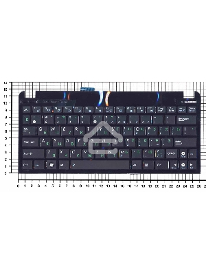Клавиатура для ноутбука Asus Eee PC 1015 черная с рамкой