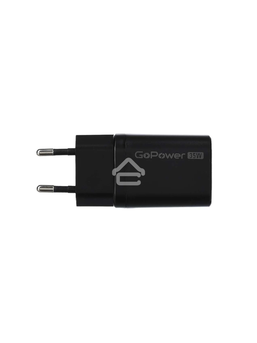 Зарядное устройство GOPOWER 1USB+1TYPE-C 35W QC3.0 00-00028403 черный