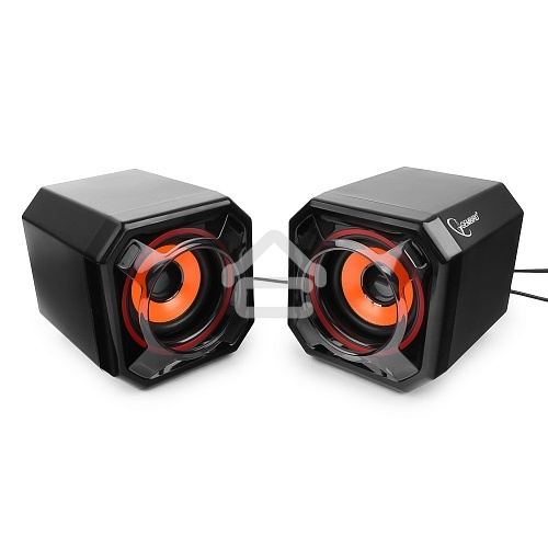 Акустич. система 2.0 Gembird SPK-405, пассив. излучатели, черный, 5 Вт, рег. громкости USB-питание					