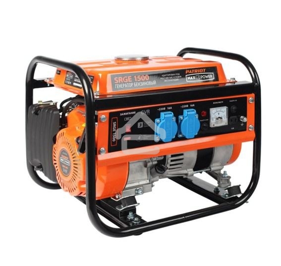 Электрогенератор бензиновый Patriot GRS 1500, 1.2 кВт, 62 дБ, 26 кг