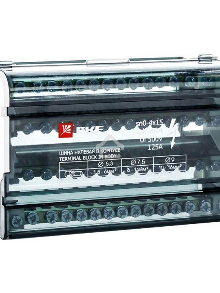 Шина нулевая в корпусе 4х15 EKF sn0-4x15