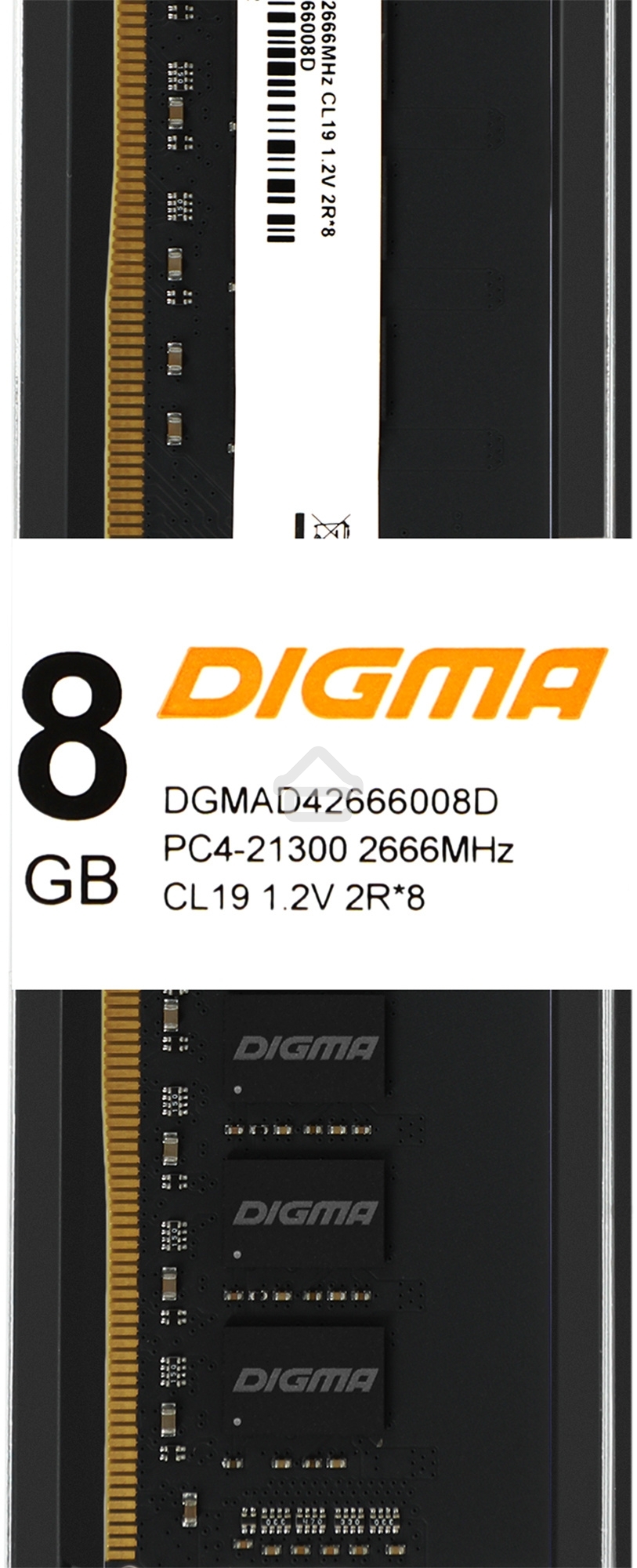 Оперативная память Digma DGMAD42666008D, DDR4, 8GB (1x8 GB), 2666 MHz, CL19