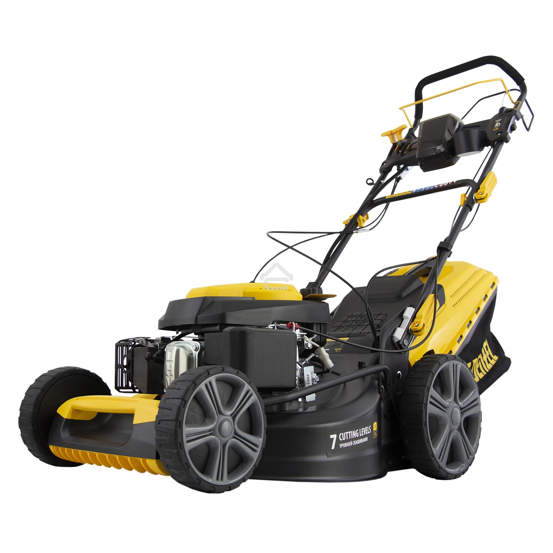 Газонокосилка бензиновая Denzel GLD-520SP-VE, 196 см3,шир 52 см,привод,вариатор,эл.старт, 60 л