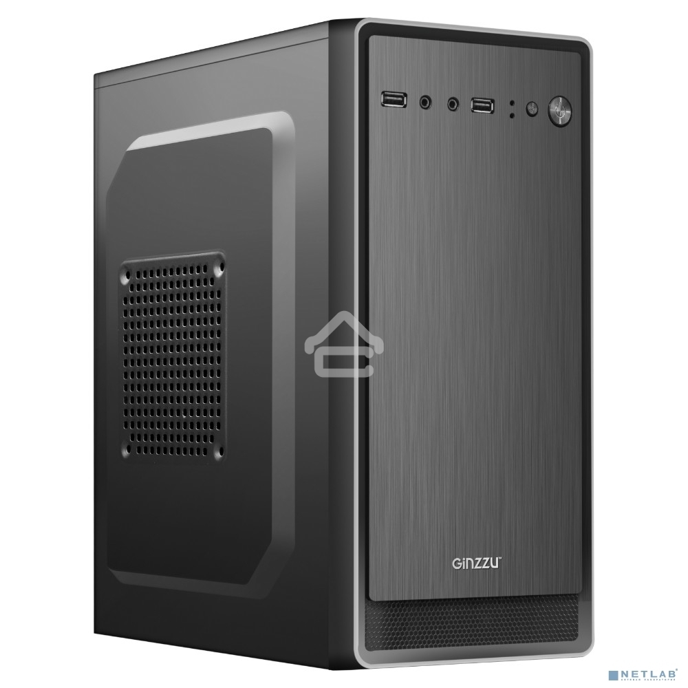 Компьютерный корпус Ginzzu B180 2*USB 2.0,AU w/o PSU