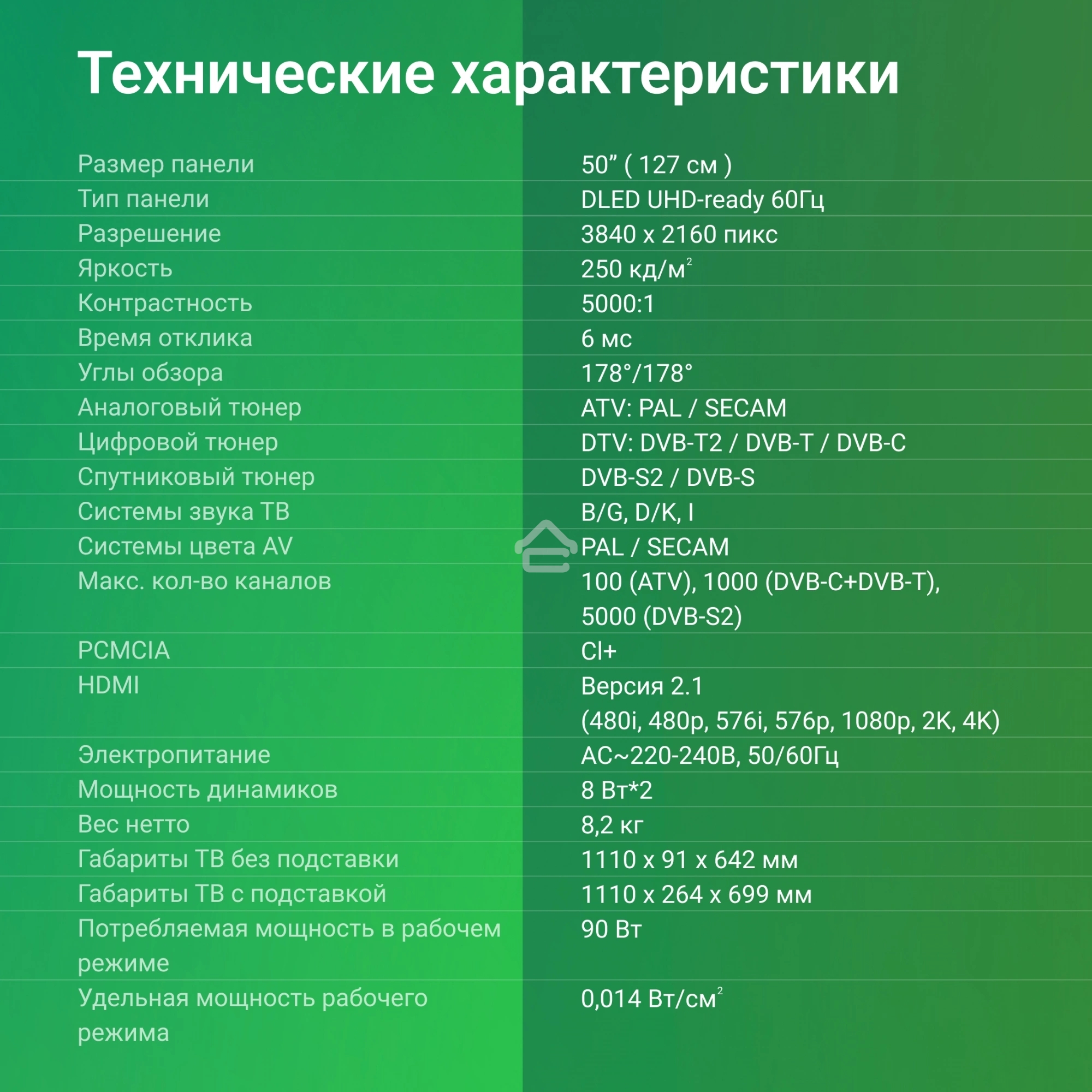 Телевизор Digma 50